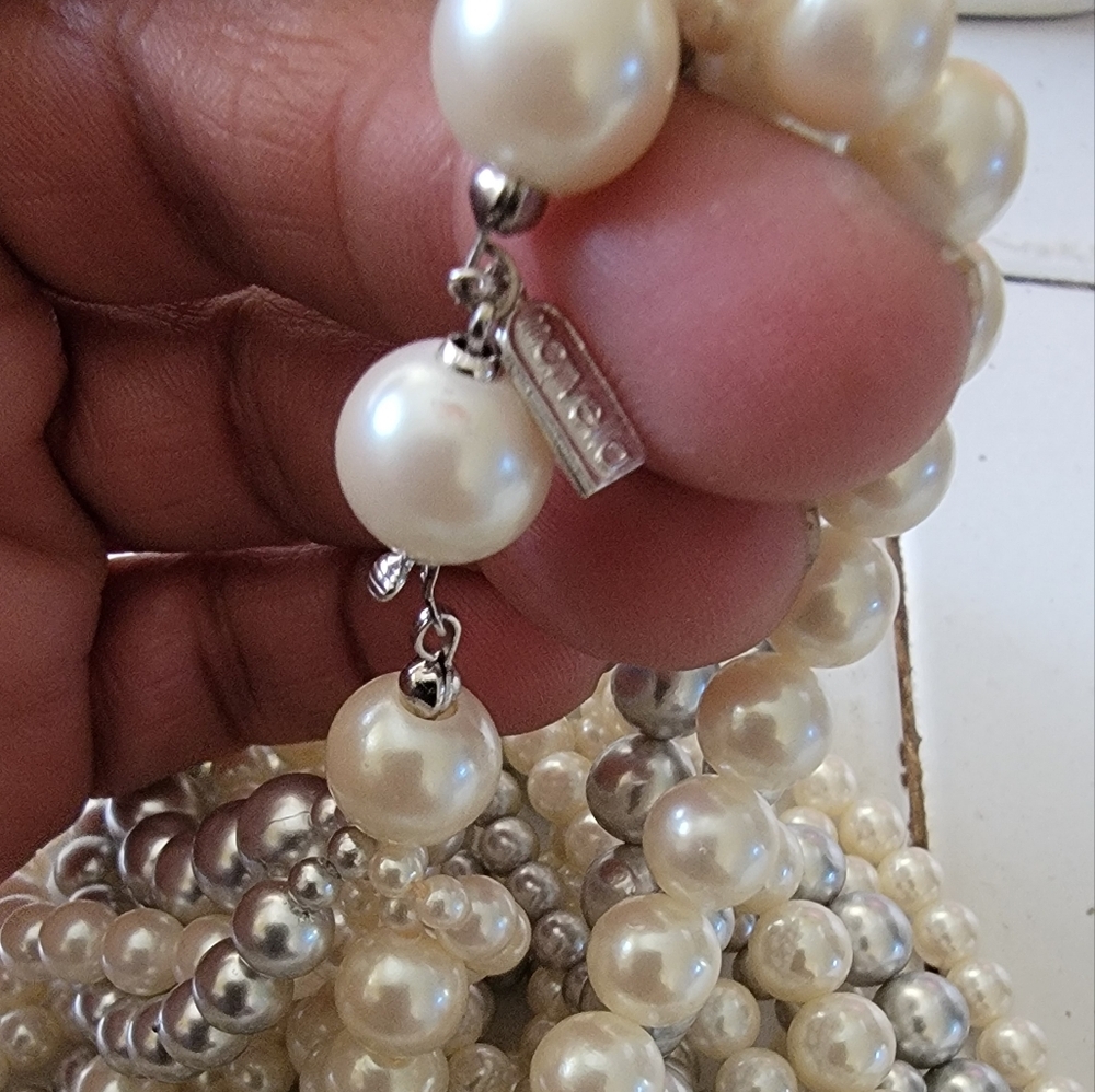 MARVELLA 6 Strain 14 inch Simulated Pearl Necklace 😍 Vintage - Picture 5 of 8